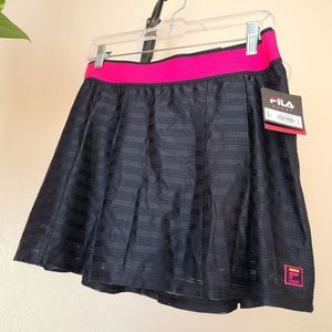 FILA Sport NWT Black/Hot Pink Skort Size L